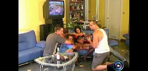  Dora H amazing fuck with four guys